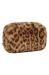 Apparis Noor Leopard Print Faux Fur Pouch