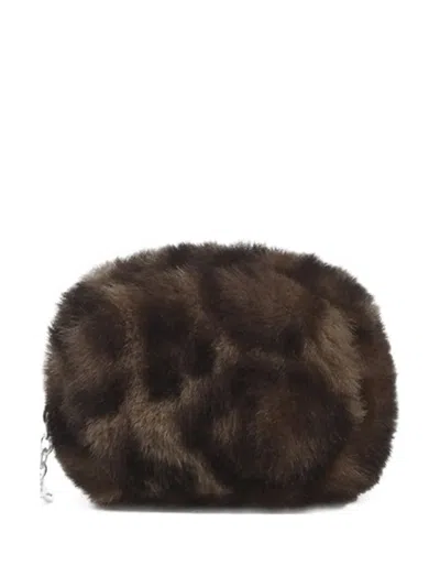 Apparis Noor Leopard-print Keychain In Brown