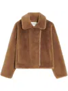 Apparis Faux Fur Jacket In Brown In Brown