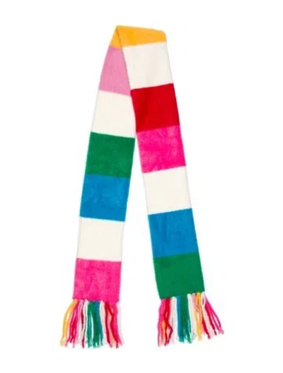 Pre-owned Apparis Nylon Striped Scarf In Pink