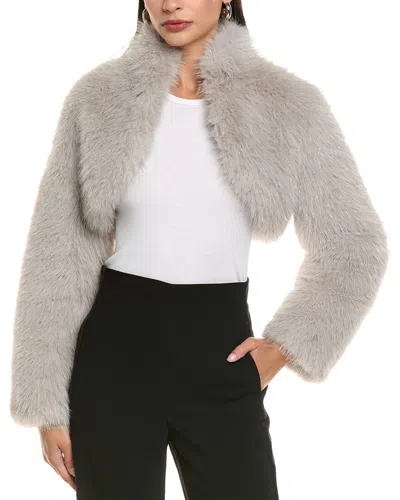 Apparis Odette Tinsel Bolero In Silver
