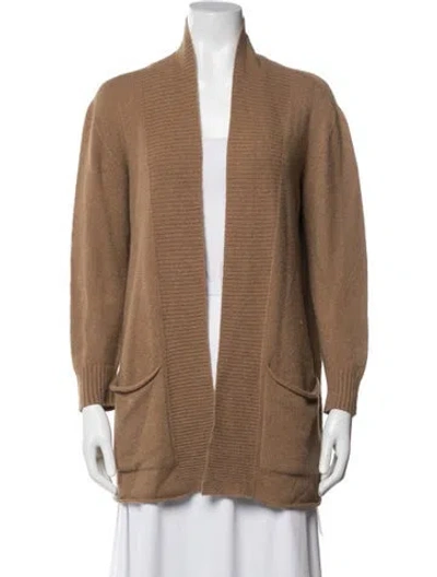 Pre-owned Apparis Open Front Sweater In Brown
