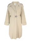 Apparis Ozzy Belted Trench Coat In Neutral