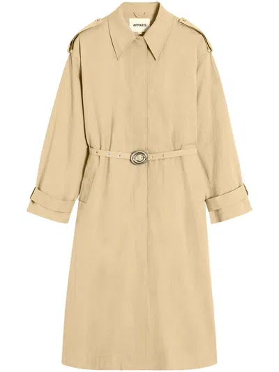 Apparis Ozzy Trench Coat In Neutrals