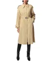 Apparis Ozzy Water Repellent Trench Coat In Sandstone