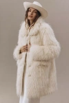 Apparis Pamela Faux Fur Coat Jacket In Neutral