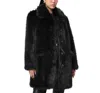 Apparis Pamela Recycled Fur Coat In Noir