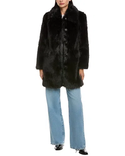 Apparis Pamela Mid-length Coat In Black