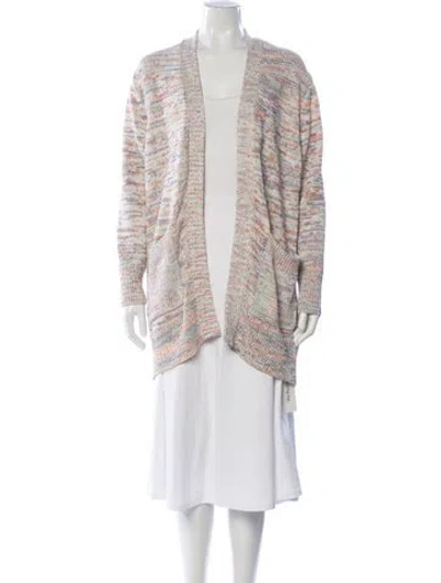 Pre-owned Apparis Patterned Open Front Sweater In Neutral