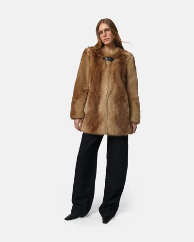 Apparis Petra Mink Coat In Neutral