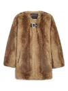 Apparis Petra Single-breasted Coat In Brown