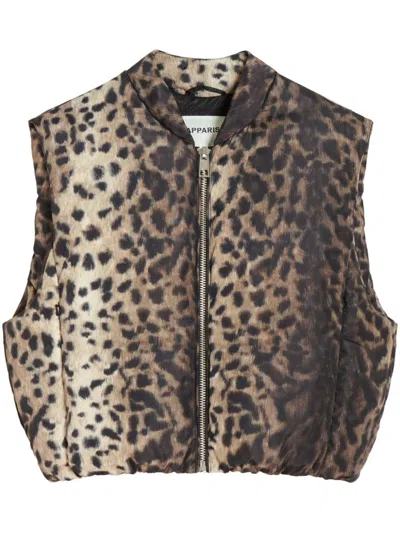 Apparis Phoenix Animal-print Gilet In Animal Print