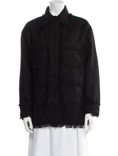 Pre-owned Apparis Plaid Print Jacket In Black