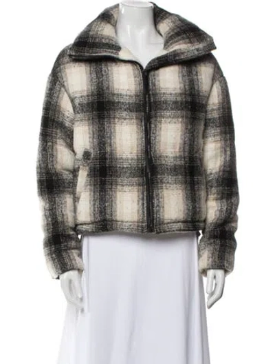 Pre-owned Apparis Plaid Print Jacket In Neutral