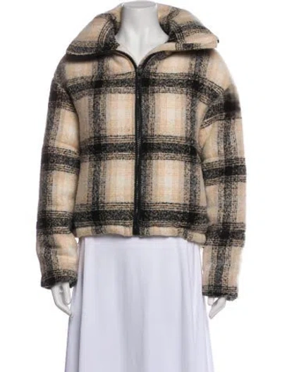 Pre-owned Apparis Plaid Print Jacket In Neutral