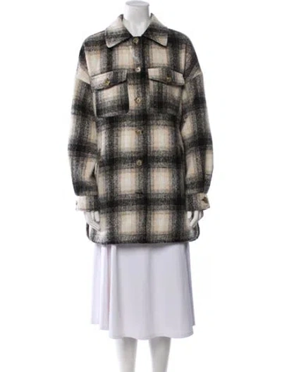 Pre-owned Apparis Plaid Print Jacket In Neutral