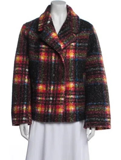 Pre-owned Apparis Plaid Print Jacket In Neutral