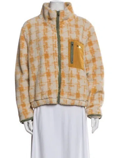 Pre-owned Apparis Plaid Print Jacket In Neutral