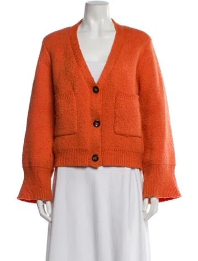 Pre-owned Apparis Plunge Neckline Sweater In Orange