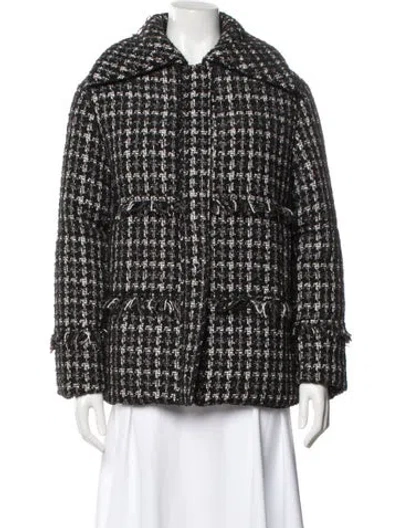 Pre-owned Apparis Printed Coat In Black