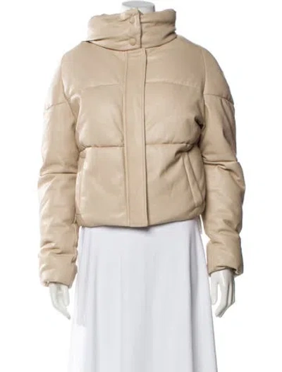 Pre-owned Apparis Puffer Coat In Neutral