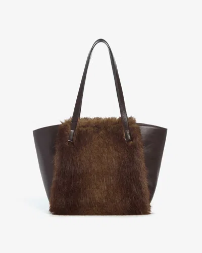 Apparis Rana Mink Tote In Brown/mink