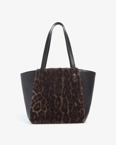 Apparis Rana Tote In Noir/dark Leopard