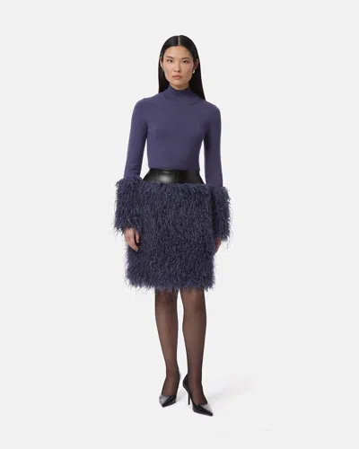 Apparis Re Aspen Mongolian Midi Skirt In Blue