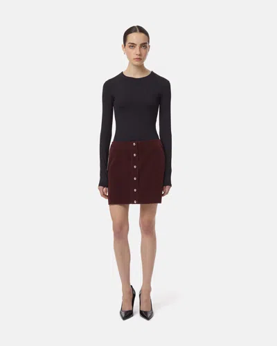 Apparis Re Ella Sans Suede Mini Skirt In Red