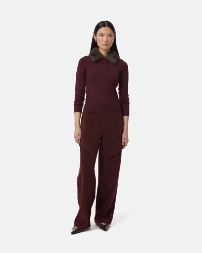 Apparis Re Kate Sans Suede Trousers In Brown
