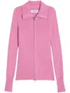Apparis Ribbed Knit Cardigan In Pink
