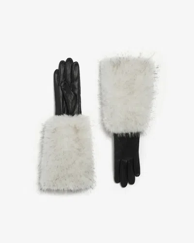 Apparis Robi Tipped Fox Gloves In White