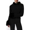 Apparis Rosa Pluche™ Faux Fur Trim Cardigan In Black