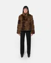 Apparis Sai Mink Faux Fur Cropped Coat
