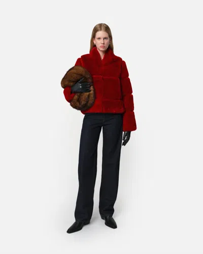 Apparis Sai Coat Rouge In Red