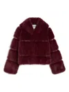 Apparis Sai Collared-neckline Coat In Red