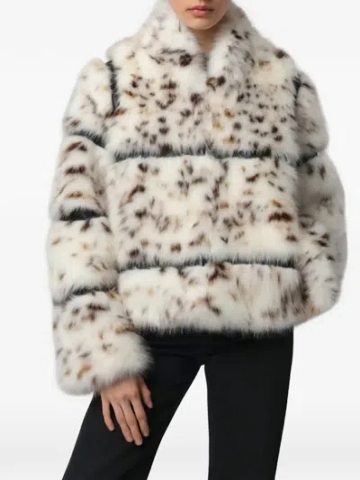 Apparis Sai Faux-fur Jacket In Neutral