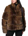 Apparis Sai Faux Fur Short Coat In Mink