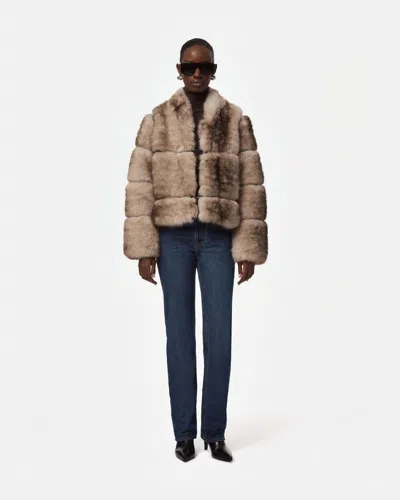 Apparis Sai Mink Coat In Grey Mink