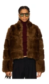 Apparis Sai Mink Short Coat In Mink