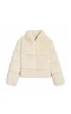 Apparis Sai Recycled Fur Coat In Off-white