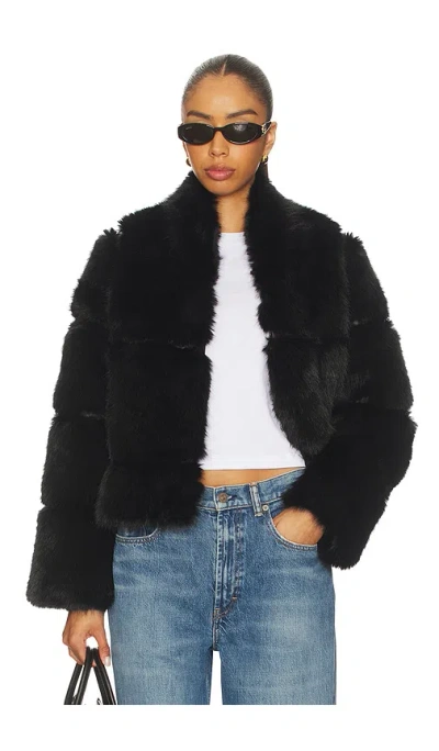 Apparis Sai Sable Coat In Black