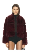 Apparis Sai Sable Coat Merlot In Burgundy