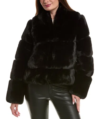 Apparis Sai Short Coat In Black