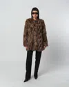 Apparis Sample Petra Patchwork Coat In Multi