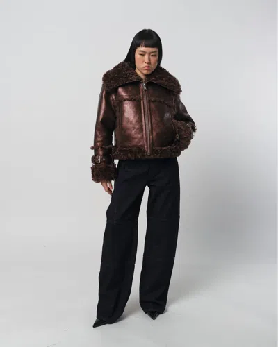 Apparis Sample Rey Metallic Coat In Multi