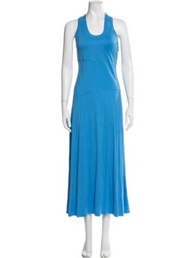 Pre-owned Apparis Scoop Neck Long Dress In Blue