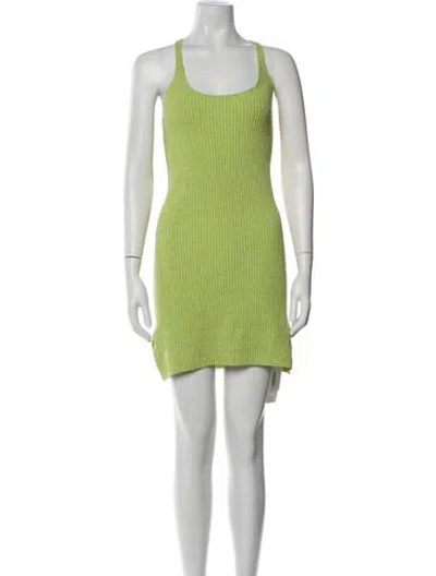 Pre-owned Apparis Scoop Neck Mini Dress In Green