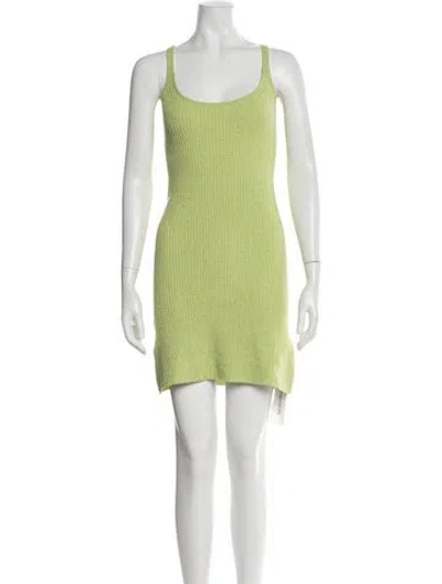 Pre-owned Apparis Scoop Neck Mini Dress In Green