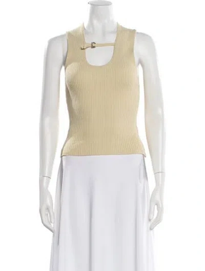 Pre-owned Apparis Scoop Neck Sleeveless Top In Yellow
